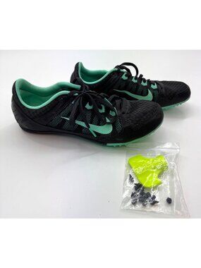 Nike Zoom Rival MD 8 Track & Field Spikes Black/Mint Mens US 11 W/ Spike Wrench